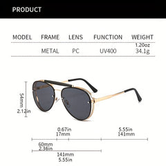 Double Bridge Aviator Sunglasses Gradient UV400 Sun Shades