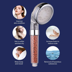 LED 7 Colors Shower Head Automatic Changing Light Water Saving High Pressure