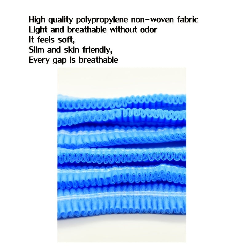 100pcs Disposable Chef Hat Non-woven Anti-hair Loss Net Cap