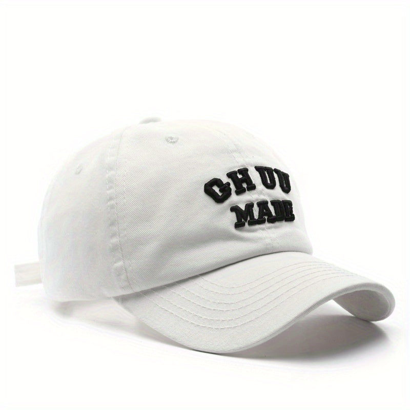 Men's Washed Curved Brim Baseball Cap Outdoor Sun Hat