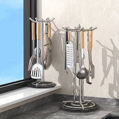 Kitchen Countertop Cooking Pot Spatula Spoon Hanging Rack