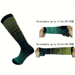 Men's Gradient Crew Socks Quick Dry Soft Breathable