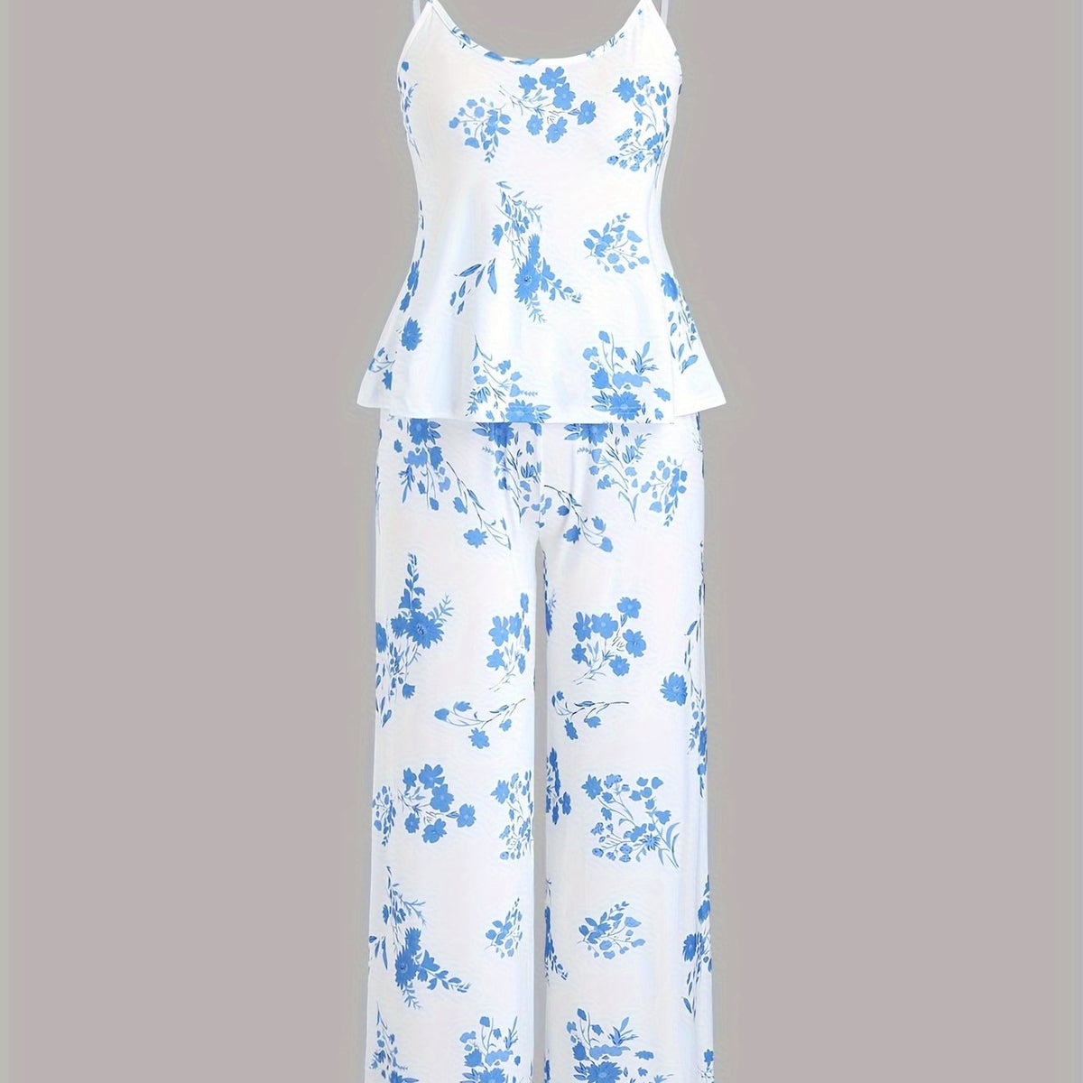  Women's Ditsy Floral Print Pajamas Set