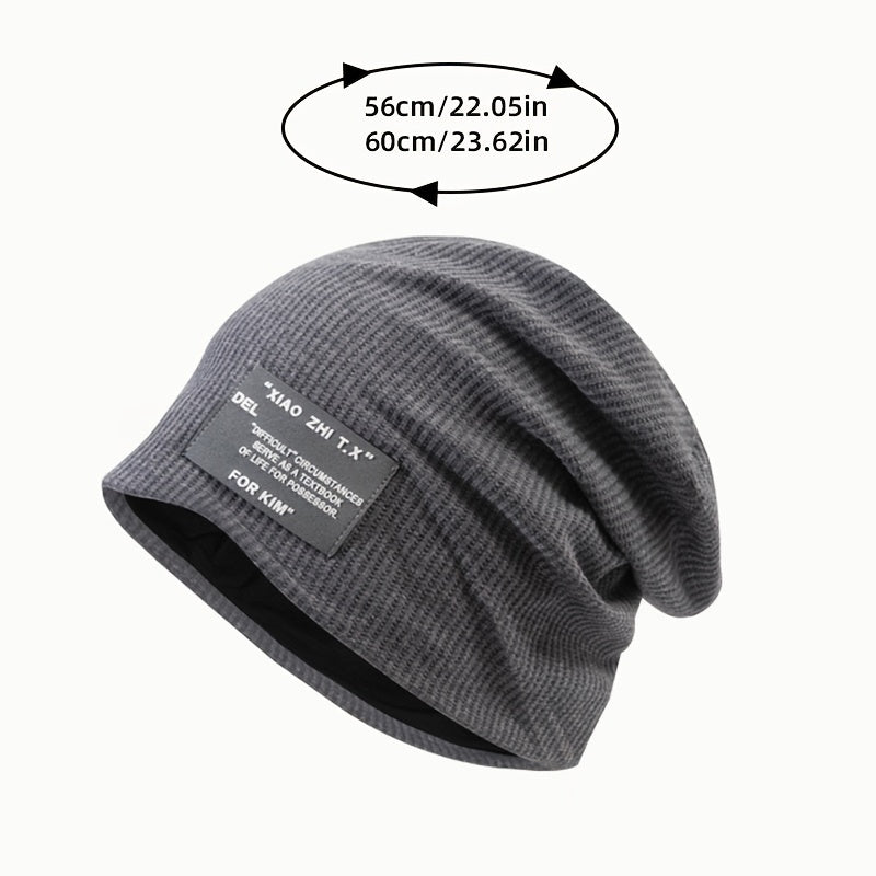 Striped Knit Slouchy Beanies for Women & Men Lightweight Hat