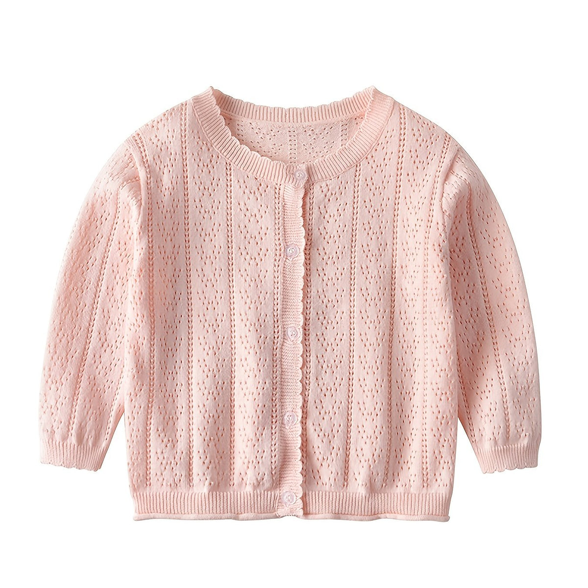 Girls Hollow Out Long Sleeve Button Up Cardigan Baby Kids Clothes