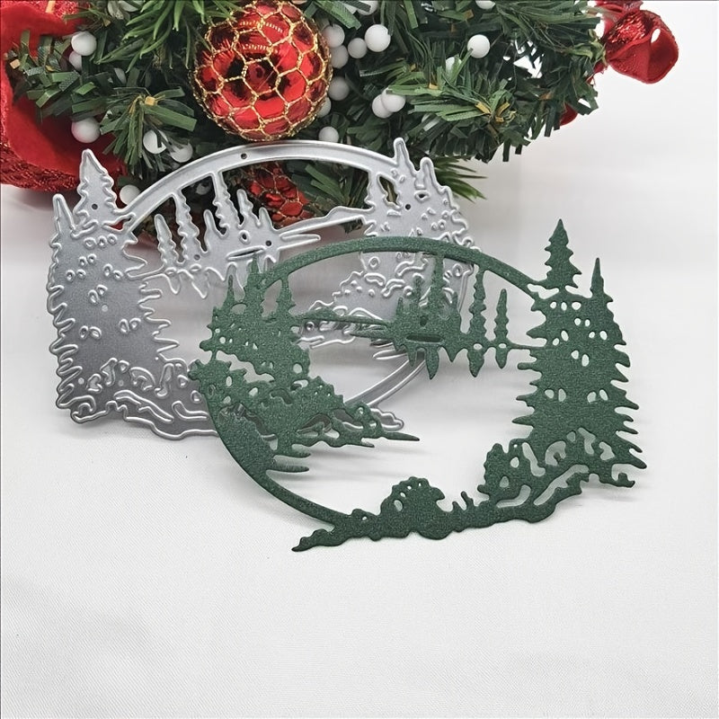1pc Forest Lake Embossed Mold Carbon Steel Cutter