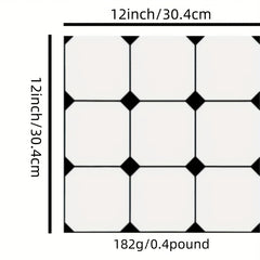 5pcs Adhesive Floor Tiles Vinyl Flooring Peel Stick Kitchen Bathroom