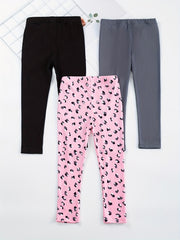 Girls' Stretch Casual Pants Leggings Set for Kids Outfit