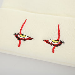 Embroidered Knitted Hat Warm Wool Cap Couple Versatility