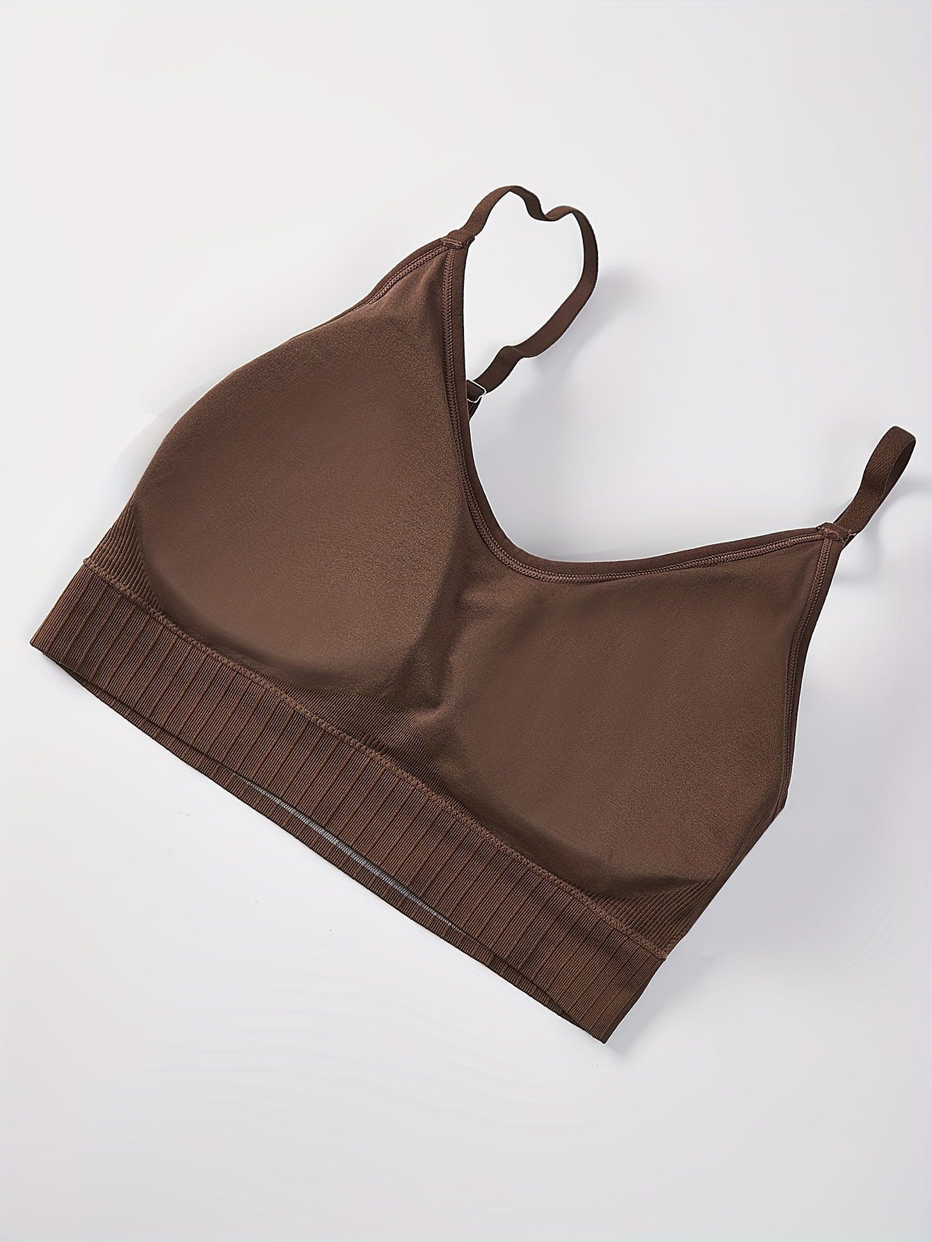  Striped Pattern Sports Bra High Stretch Yoga Fitness Bra