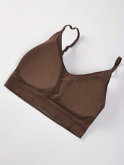  Striped Pattern Sports Bra High Stretch Yoga Fitness Bra