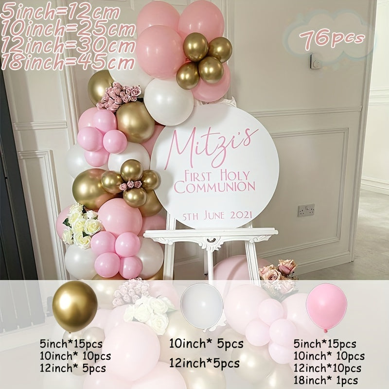 76 Pc Balloon Arch Set for Birthdays and Celebrations