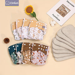 Soft Waterproof Cloth Diapers for Babies 3 15kg Adjustable Snap Breathable Mesh