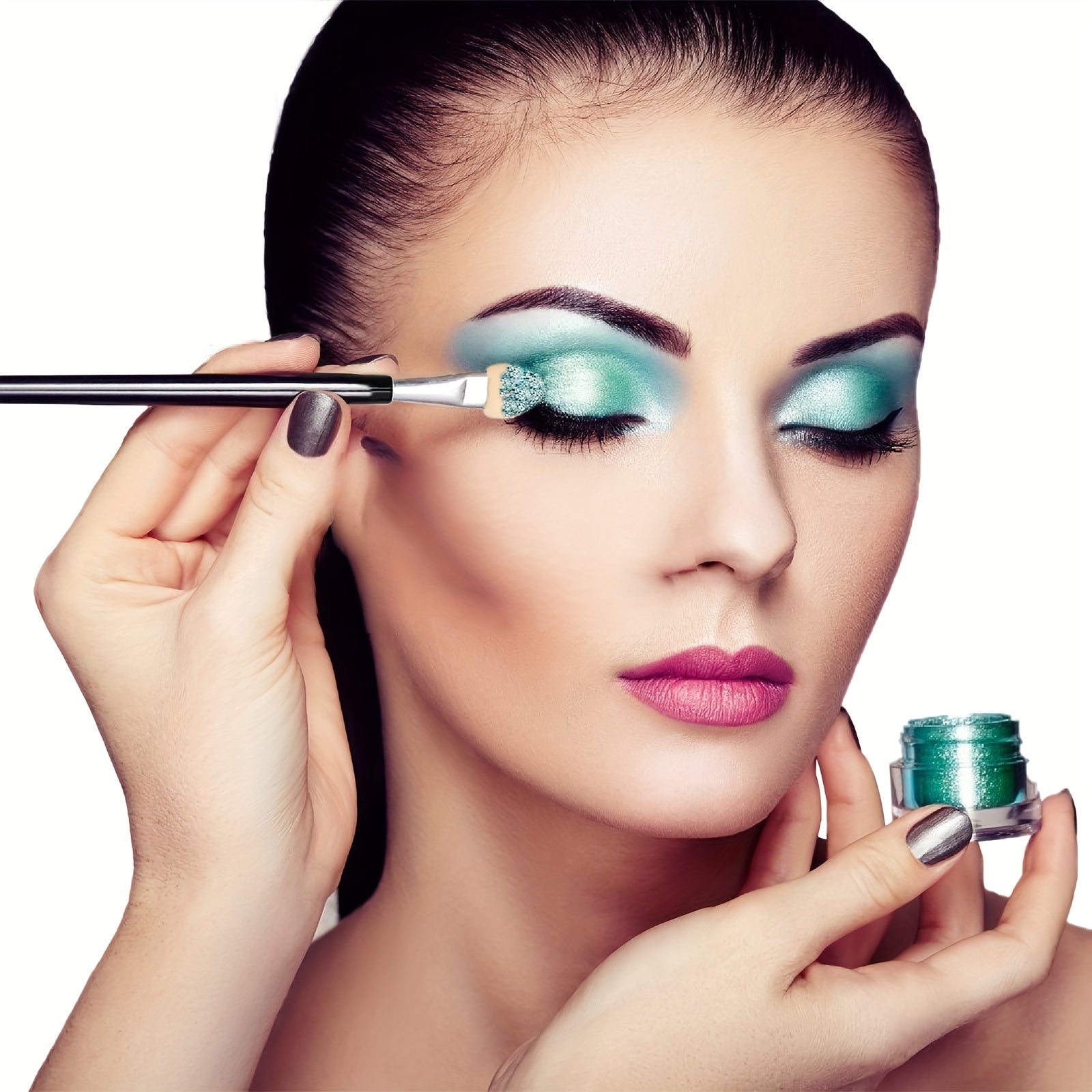 50Pcs 10 Eyeshadow Brushes Sponge Applicators For Women