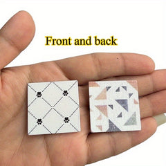 Mini Wood Floor Decoration with Mixed Patterns for Dollhouse
