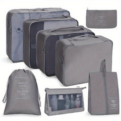 8Pcs Clothing Sorting Packaging Luggage Storage Bag Travel Toiletry Shoes Bag