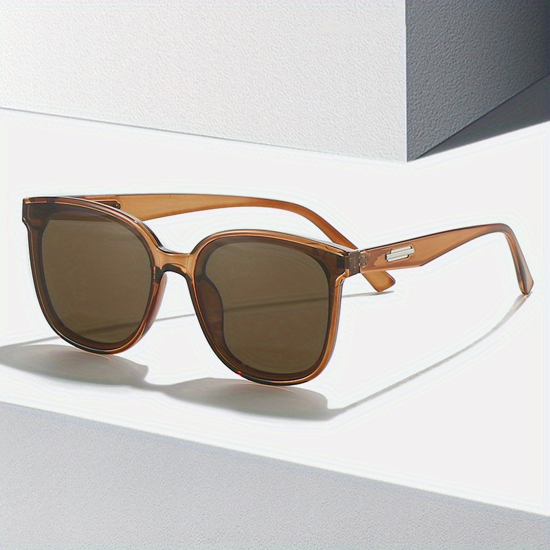 Square Frame Sunglasses Minimalist Metal Decor Glasses UV400