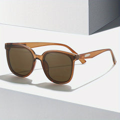 Square Frame Sunglasses Minimalist Metal Decor Glasses UV400