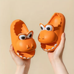 Boys Cartoon Dinosaur Slippers Non Slip Lightweight Open Toe Slippers