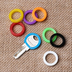 8pc Silicone Key Cap Covers Random Colors Key Holder