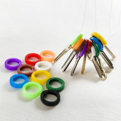 8pcs Silicone Key Cap Covers Bright Colors Organizer Wallets