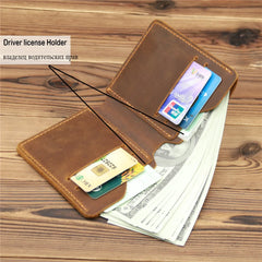 Retro Leather Men Wallet Crazy Horse Leather Durable