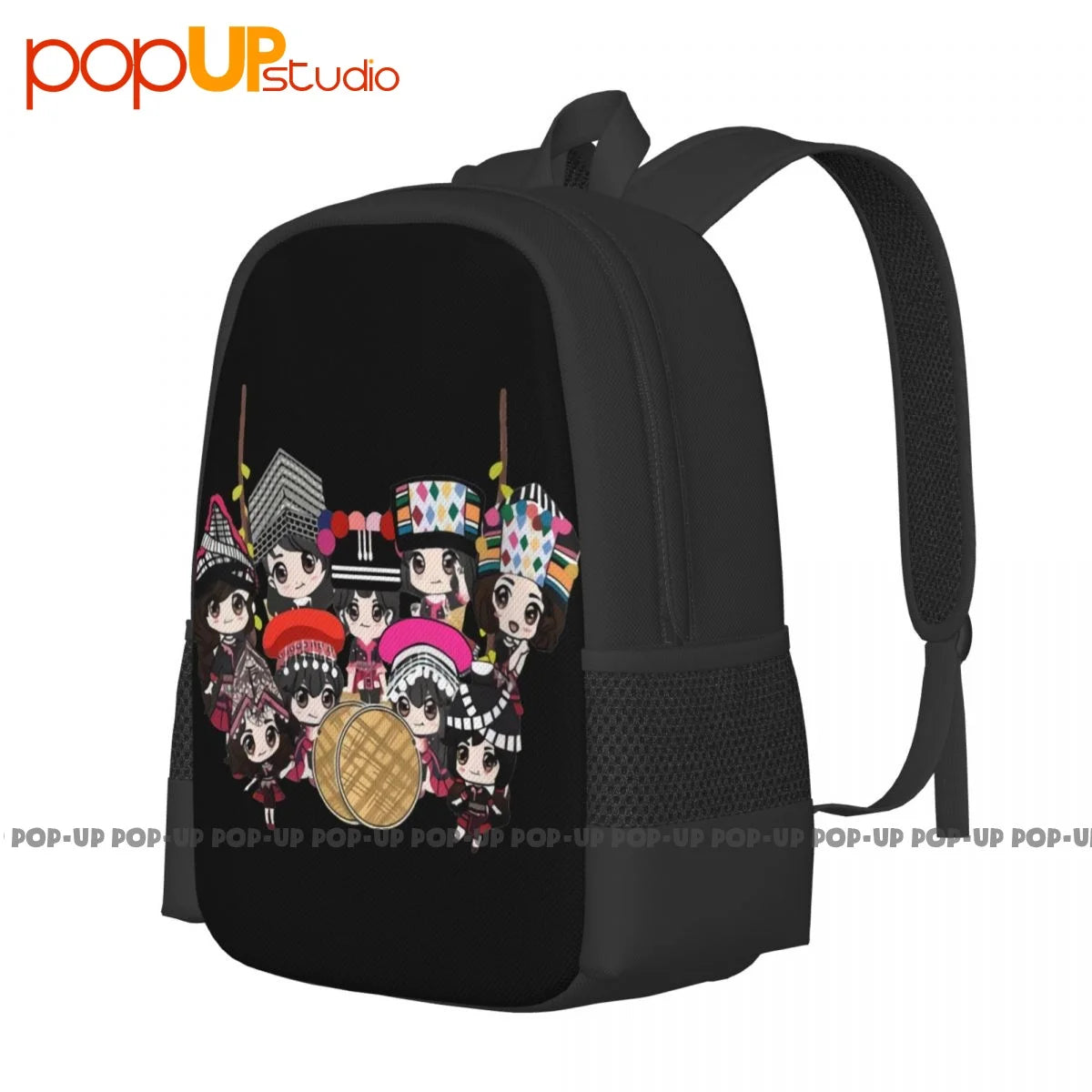 Hmong Girls Backpack Large Capacity Art Print 3D Riding Backpack