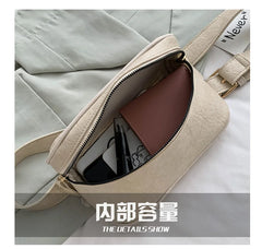 9 Inch Chest Bag Women's Waist Bag Pu Messenger Bag Shoulder Bag
