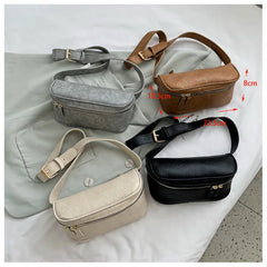 9 Inch Chest Bag Women's Waist Bag Pu Messenger Bag Shoulder Bag
