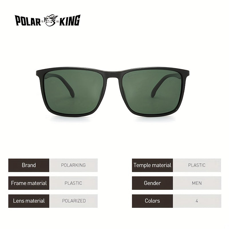 Men's Vintage Polarized Square Sunglasses UV Protection