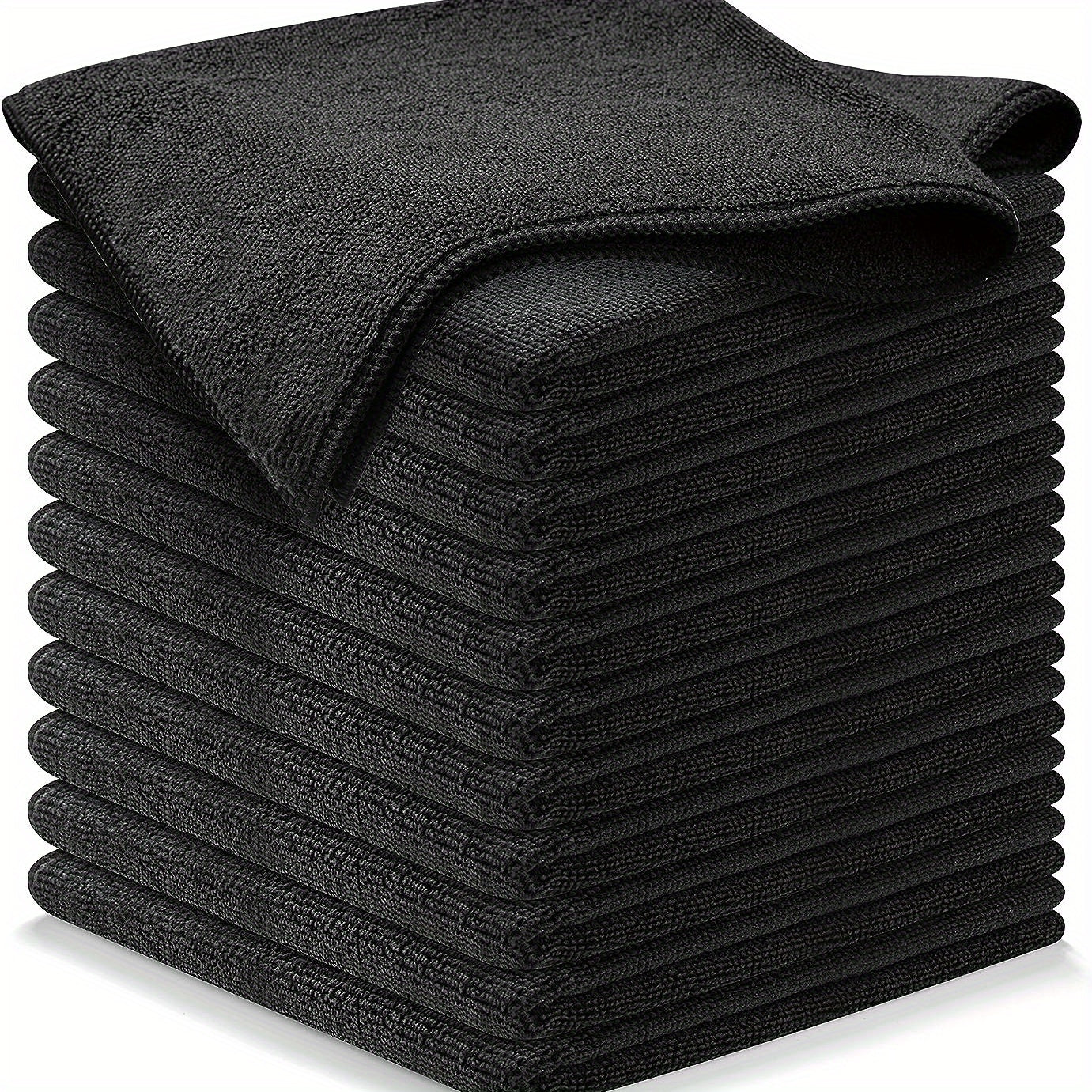 12pcs Microfiber Dish Cloths Absorbent Daily Cleaning Rags Scouring Pads