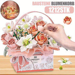 AKKEE Bouquet Building Block Set with Light Strip - DIY Craft Decoration