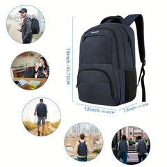 Large Capacity Men's Backpack Waterproof School Bag for Students