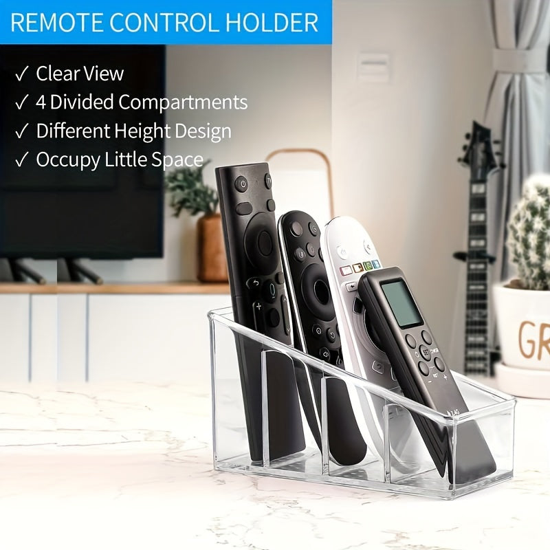 Transparent Acrylic Remote Control Holder for Organizing Makeup Brushes, Pens