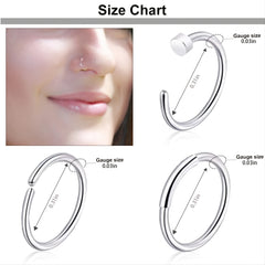 36 Pcs Titanium Steel Nose Piercing Jewelry Set Unisex