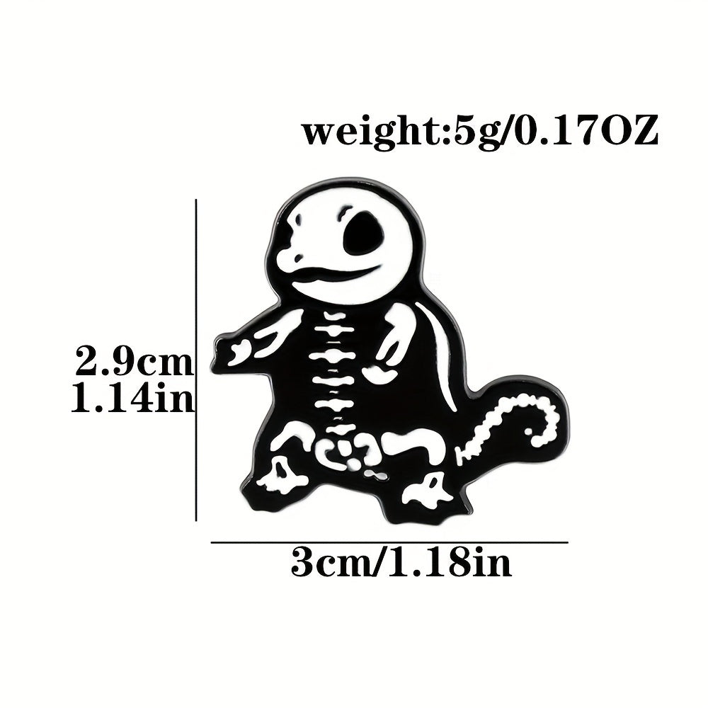 Skeleton Turtle Enamel Pin for Men
