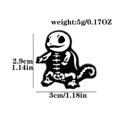 Skeleton Turtle Enamel Pin for Men
