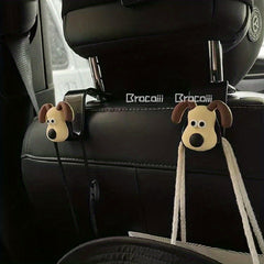 2pcs Cartoon Dog Car Hook Creative Multifunctional Decoration