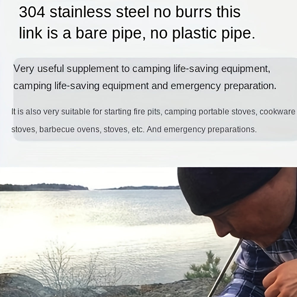 Collapsible Blow Fire Tube for Outdoor Camping