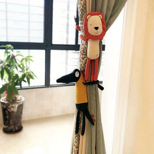 Cartoon Curtain Buckle Straps Animal Dolls Children's Room Decor