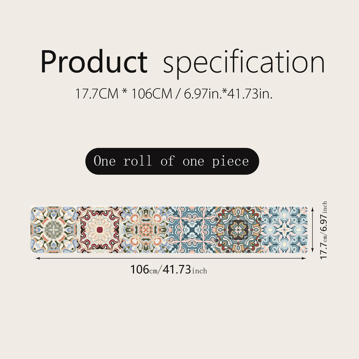 Bohemian Printed Staircase Stickers - Waterproof Home Decor Wallpa