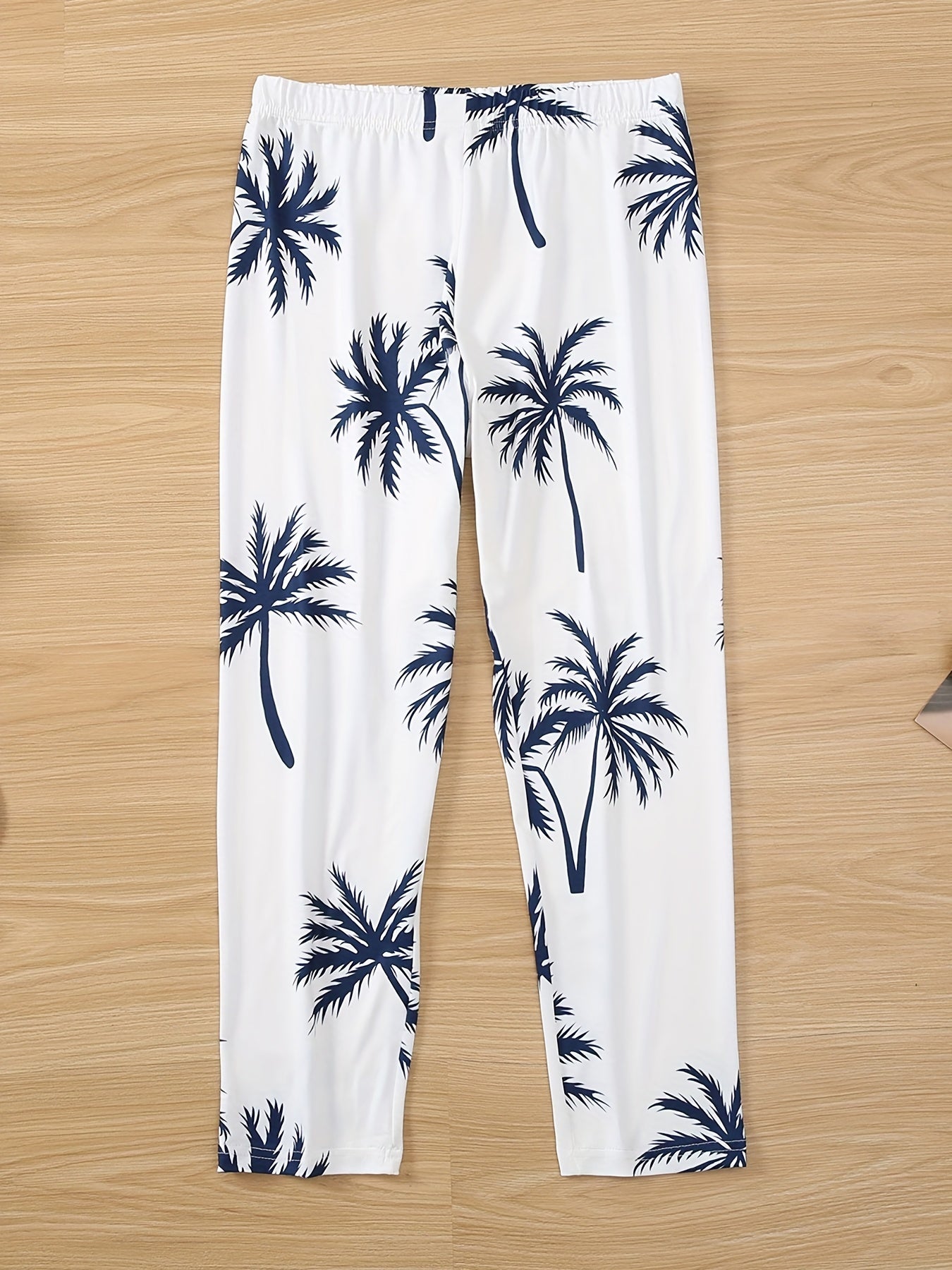 Plant Print Capris Leggings for Women