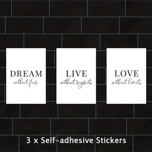 Motivational Quotes Stickers - Fearless Love Dream Big