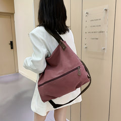Large Capacity Shoulder Bag Casual Storage Bag For Work Women Solid Bag