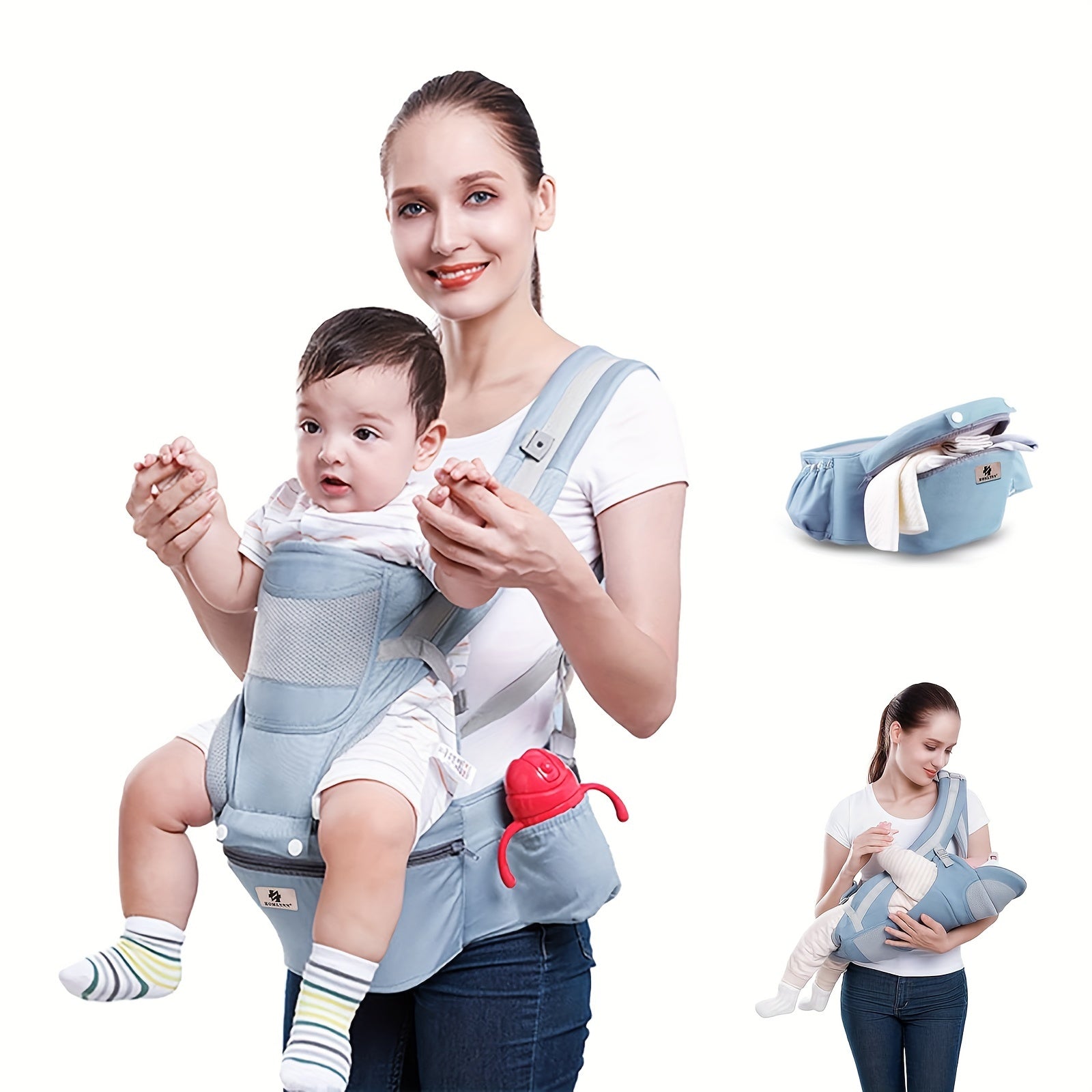 Breathable Baby Carrier 6 In 1 Ergonomic Hip Seat