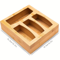 Bamboo Storage Bag Box Fresh Keeping Ziplock Organizer