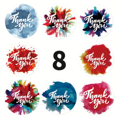 500pcs Round Floral Thank You Stickers Wedding Favors Envelope Seal Labels