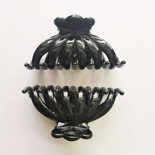 2pcs Glossy Hair Claw Clip Large Octopus Hair Claw For Ponytail Holder