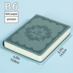 1PC 360 Page Leather Bound Notebook Retro Pattern PU Diary Stationery