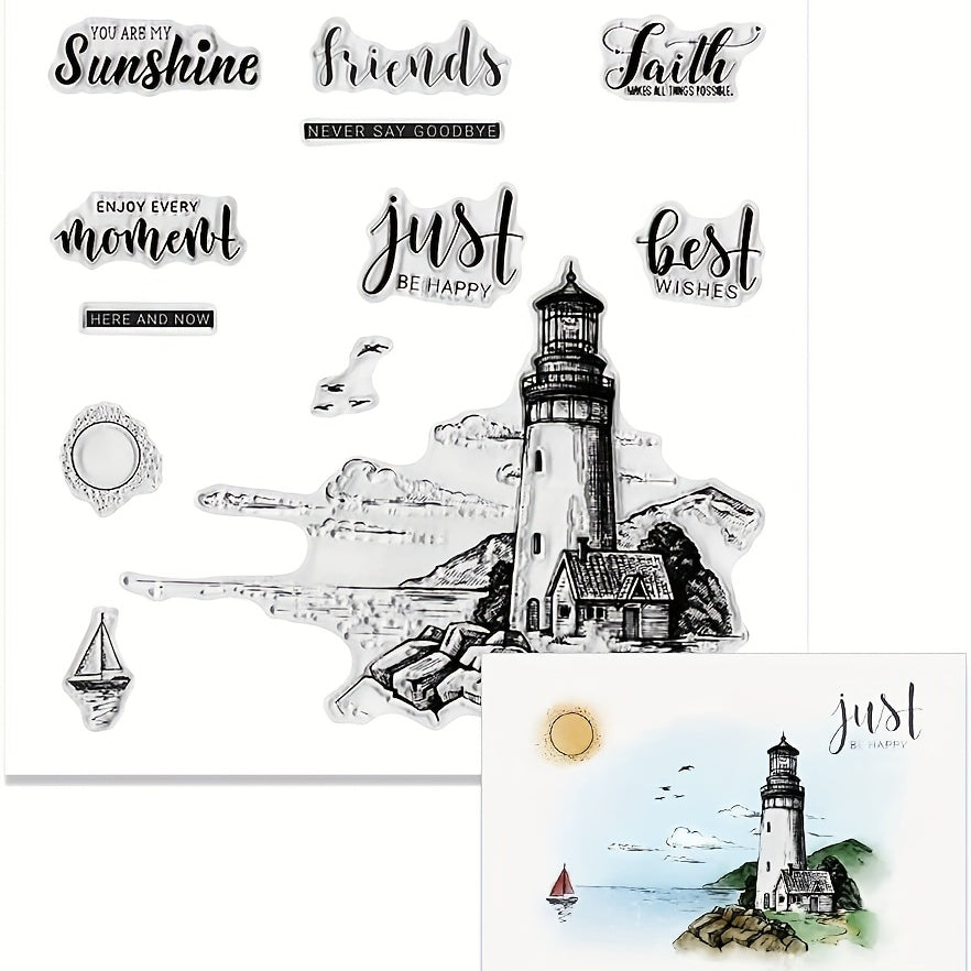Lighthouse Sea Clear Stamps for Card Making
